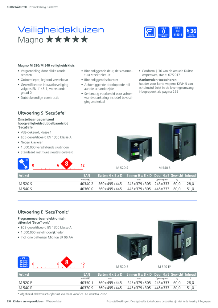 BURG-WÄCHTER Hoofdcatalogus NR.: 20450 - Pagina 254