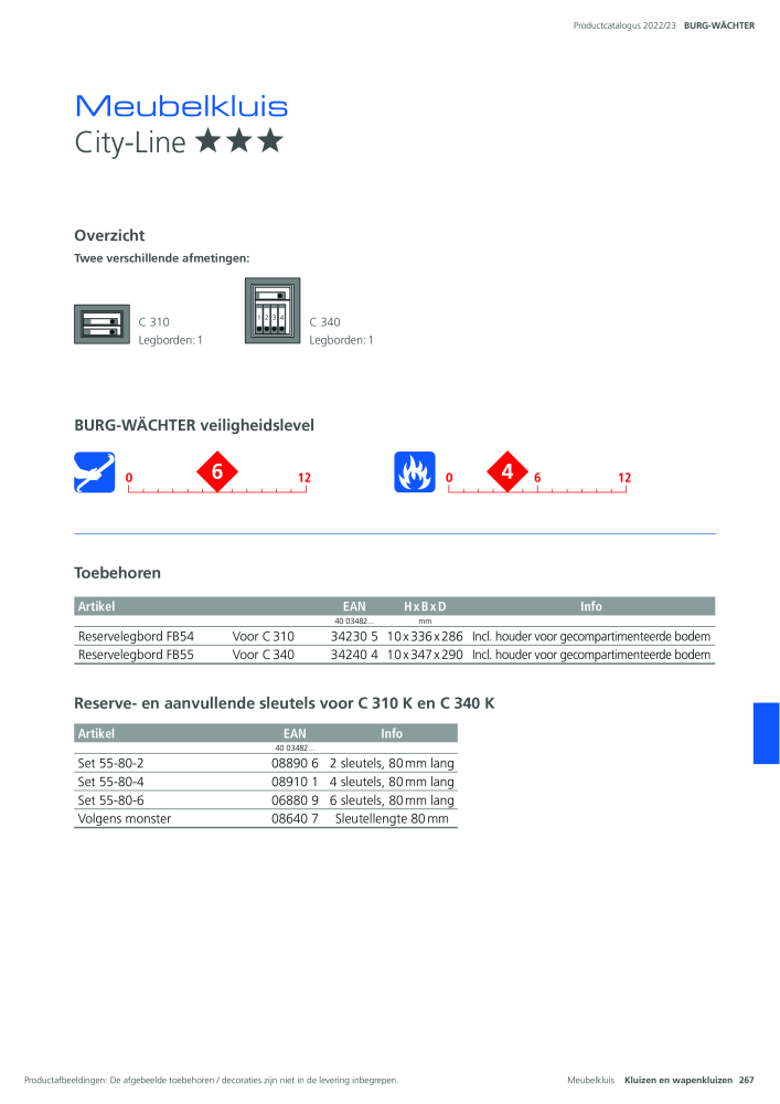 BURG-WÄCHTER Hoofdcatalogus NR.: 20450 - Pagina 267