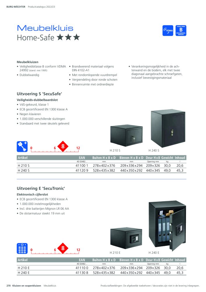 BURG-WÄCHTER Hoofdcatalogus NR.: 20450 - Pagina 270