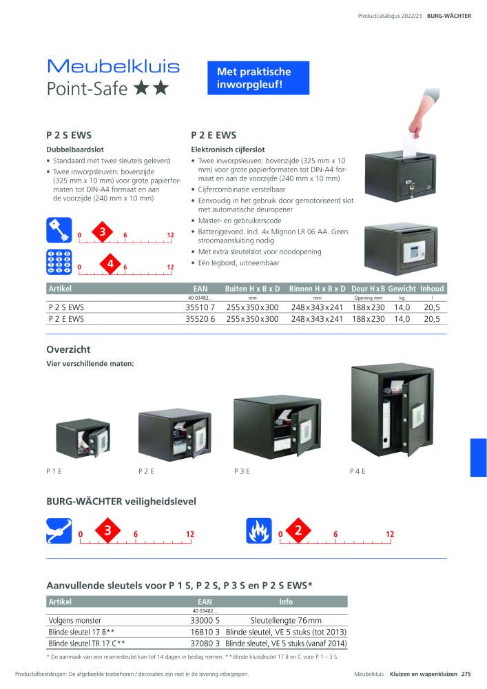 BURG-WÄCHTER Hoofdcatalogus Nb. : 20450 - Page 275