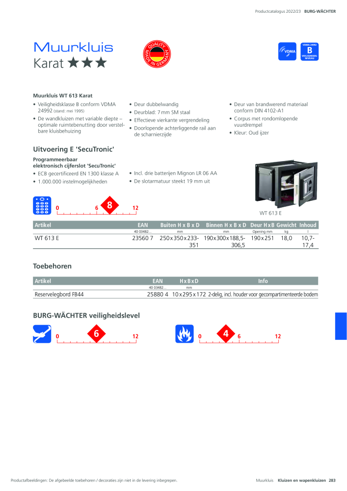 BURG-WÄCHTER Hoofdcatalogus NR.: 20450 - Pagina 283