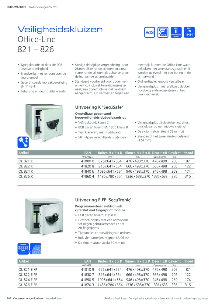BURG-WÄCHTER Hoofdcatalogus NR.: 20450 - Pagina 296