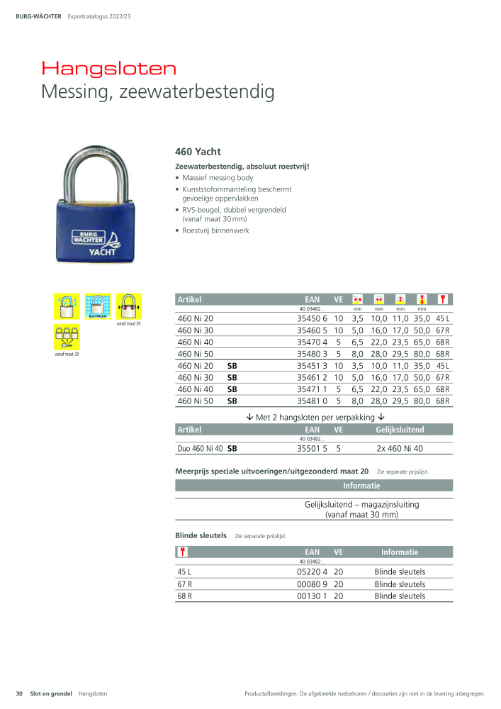 BURG-WÄCHTER Hoofdcatalogus Nb. : 20450 - Page 30