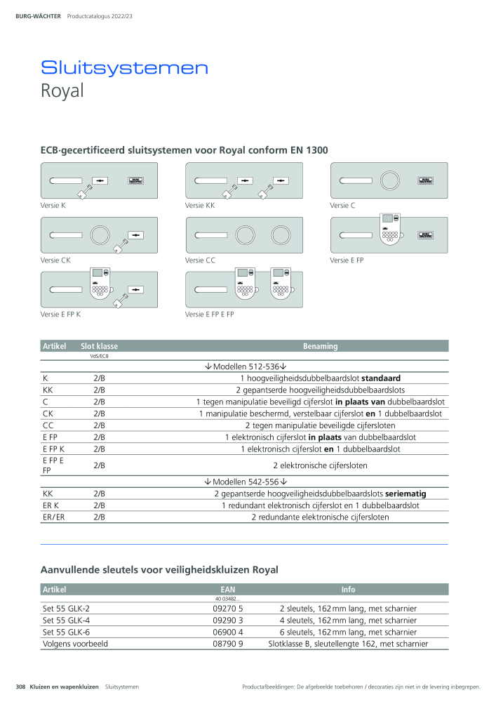 BURG-WÄCHTER Hoofdcatalogus NR.: 20450 - Pagina 308