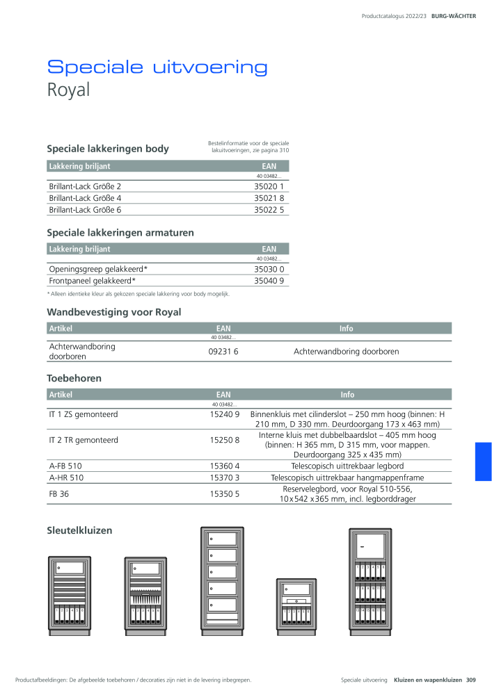 BURG-WÄCHTER Hoofdcatalogus Nb. : 20450 - Page 309