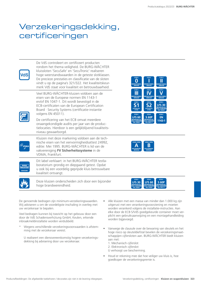 BURG-WÄCHTER Hoofdcatalogus Nb. : 20450 - Page 323