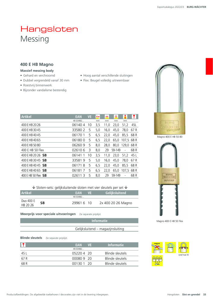 BURG-WÄCHTER Hoofdcatalogus NR.: 20450 - Pagina 33