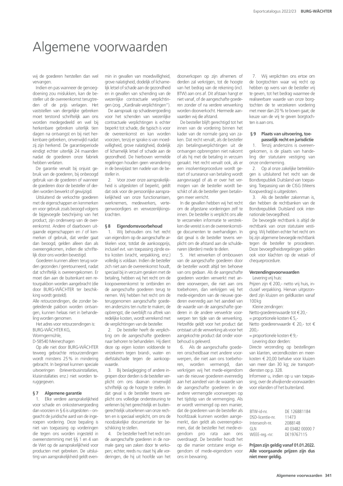 BURG-WÄCHTER Hoofdcatalogus NR.: 20450 - Pagina 341