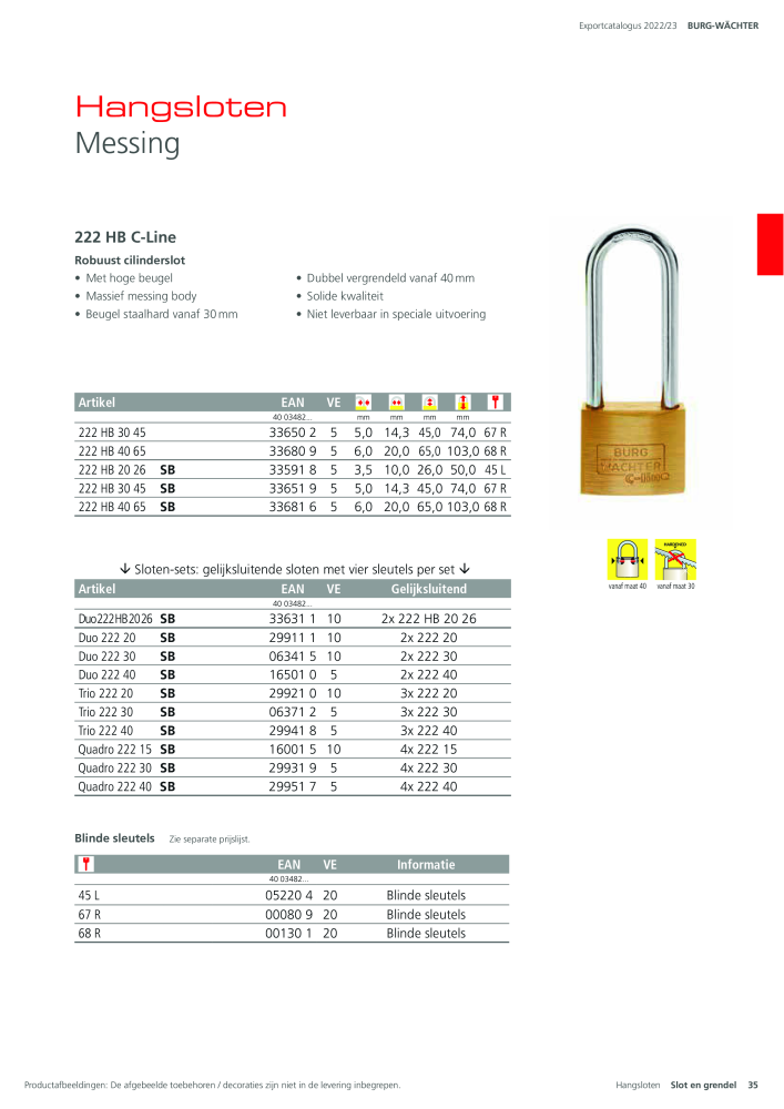 BURG-WÄCHTER Hoofdcatalogus Nb. : 20450 - Page 35