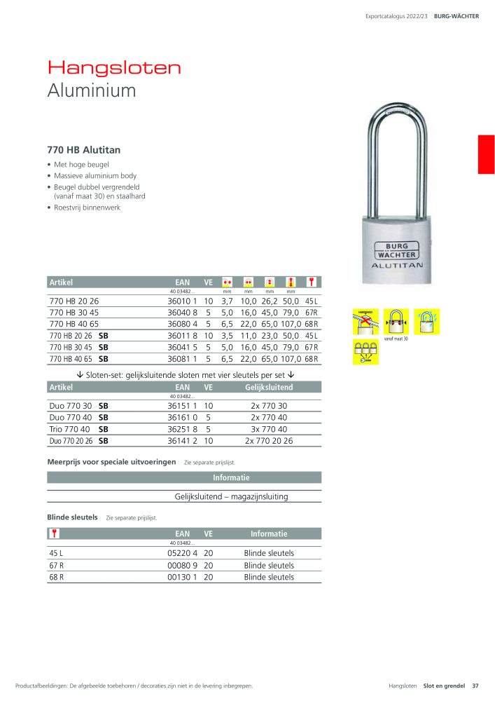 BURG-WÄCHTER Hoofdcatalogus NR.: 20450 - Pagina 37