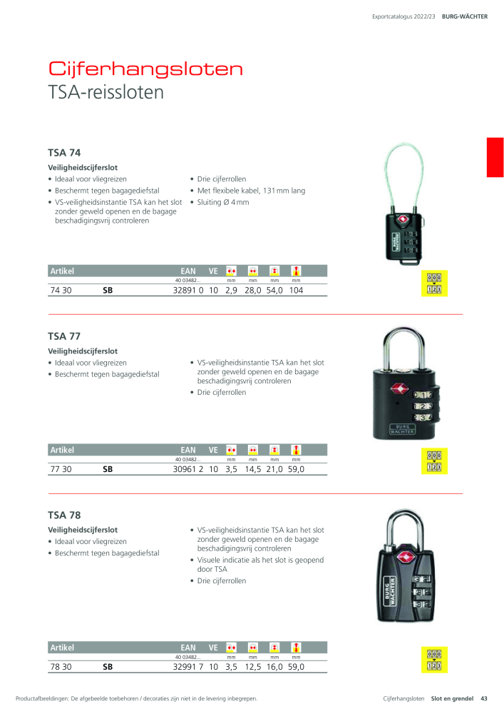 BURG-WÄCHTER Hoofdcatalogus NR.: 20450 - Pagina 43