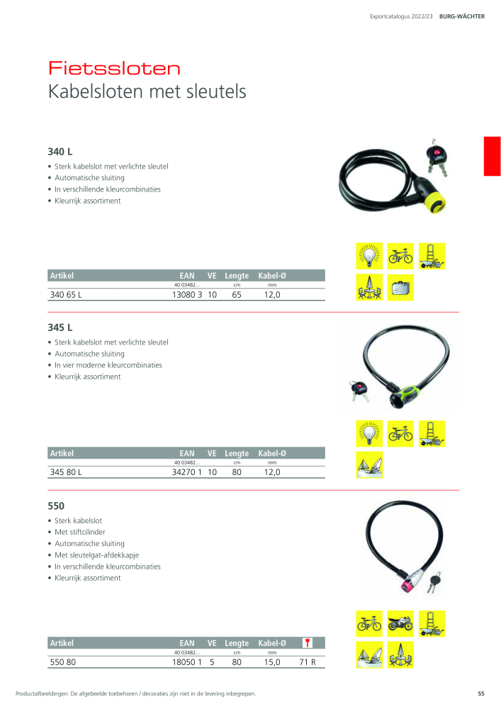 BURG-WÄCHTER Hoofdcatalogus NR.: 20450 - Pagina 55