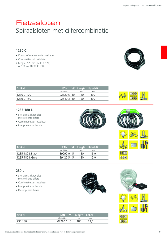 BURG-WÄCHTER Hoofdcatalogus NR.: 20450 - Pagina 61