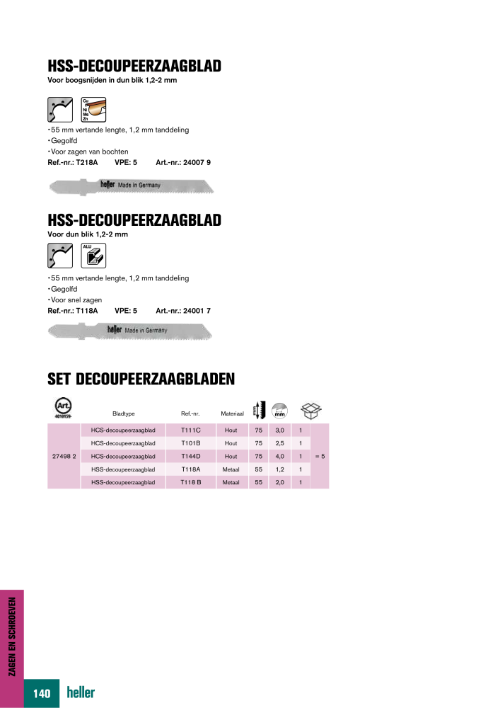 Heller Tools Catalogus Nb. : 20468 - Page 140