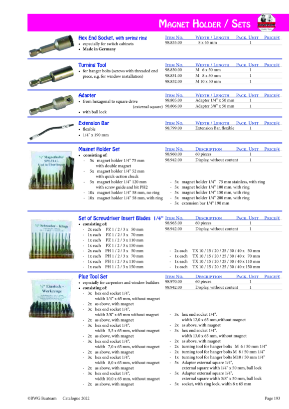 BWG Steckschlüssel-Einsatz 5,5mm ohne Magnet 98.810.00