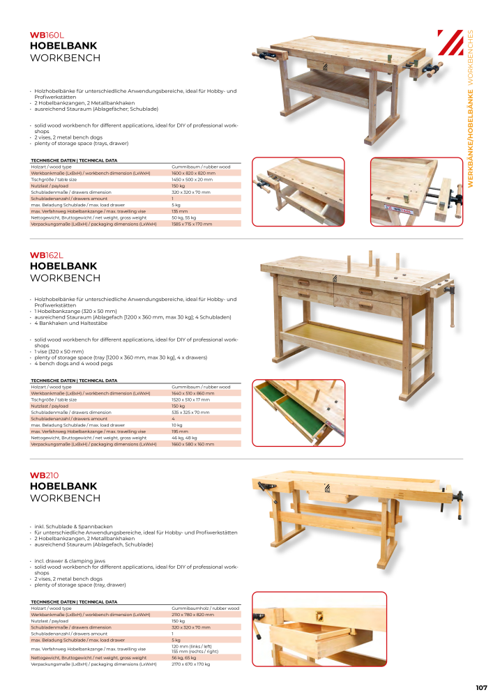 Holzmann Maschinen General Catalog Wood Nº: 20501 - Página 107