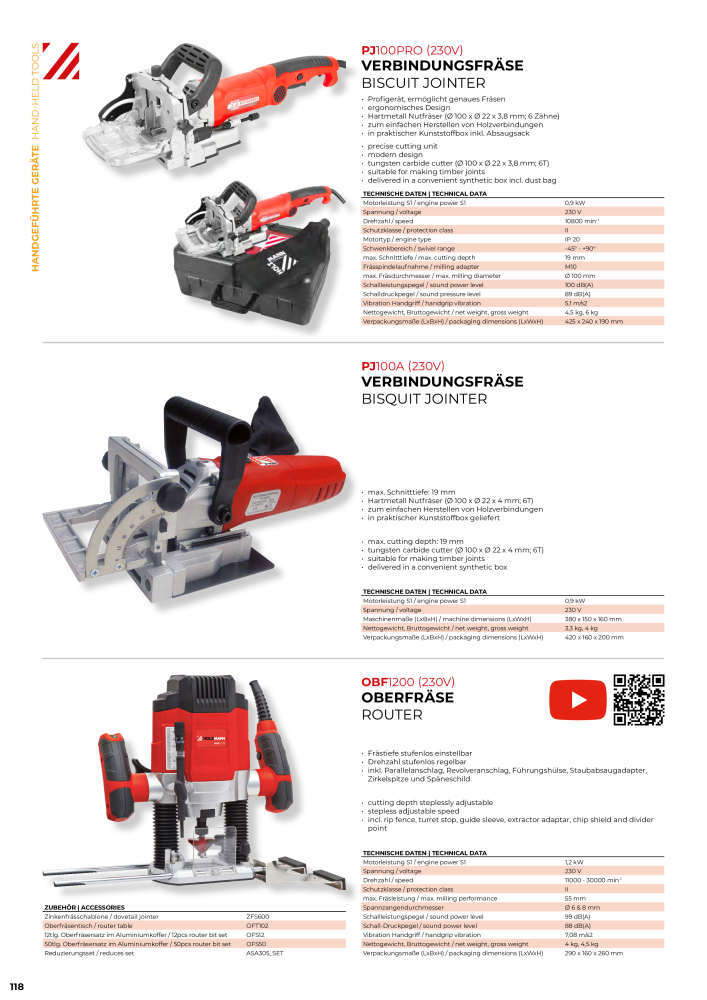 Holzmann Maschinen General Catalog Wood Č. 20501 - Strana 118