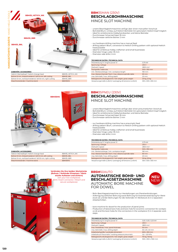 Holzmann Maschinen General Catalog Wood NO.: 20501 - Page 120