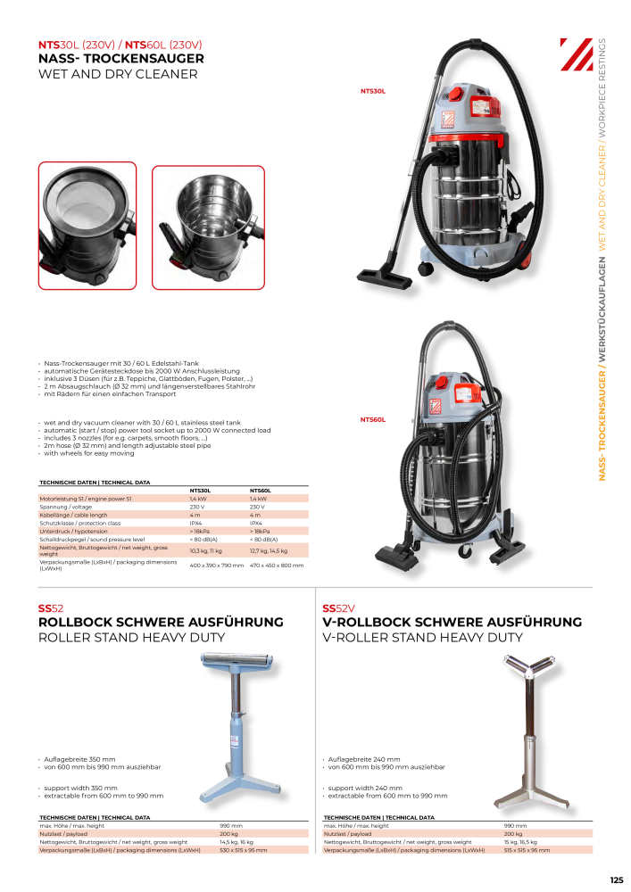 Holzmann Maschinen General Catalog Wood Č. 20501 - Strana 125