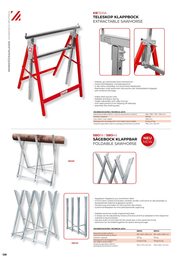 Holzmann Maschinen General Catalog Wood NO.: 20501 - Page 128