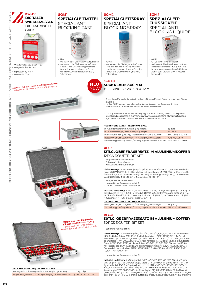 Holzmann Maschinen General Catalog Wood Nb. : 20501 - Page 132