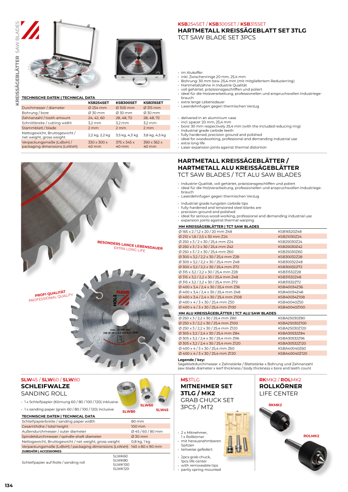 Holzmann Maschinen General Catalog Wood Nb. : 20501 - Page 134