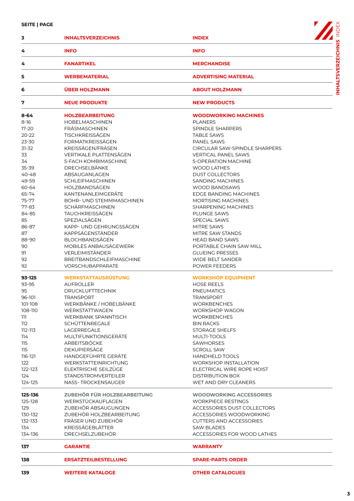 Holzmann Maschinen General Catalog Wood NR.: 20501 - Pagina 3