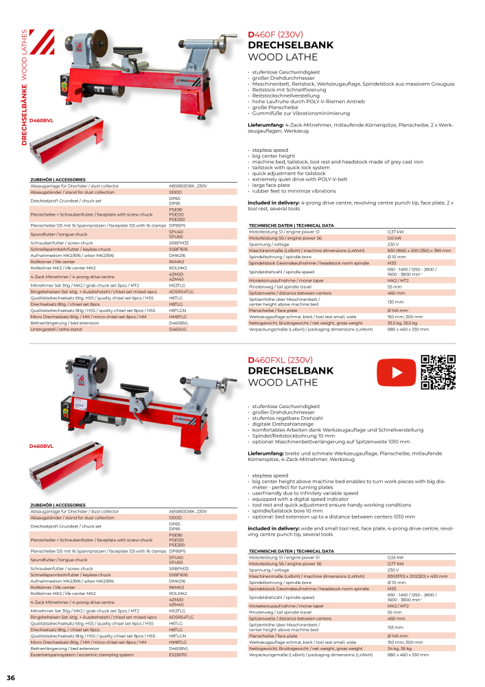 Holzmann Maschinen General Catalog Wood Nº: 20501 - Página 36