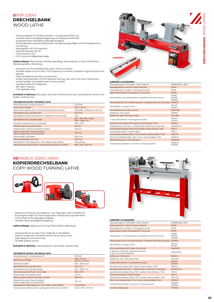 Holzmann Maschinen General Catalog Wood NR.: 20501 - Strona 37