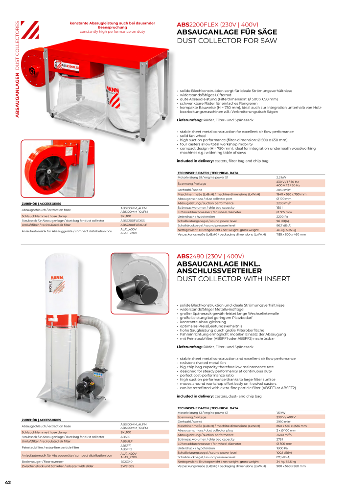 Holzmann Maschinen General Catalog Wood NR.: 20501 - Strona 42