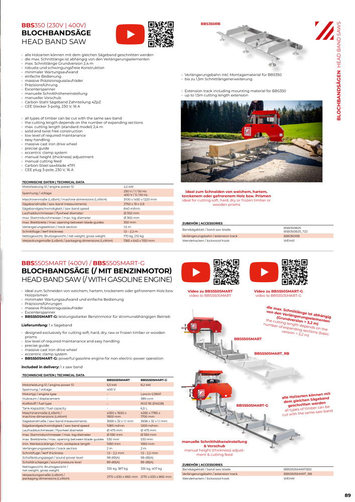 Holzmann Maschinen General Catalog Wood Č. 20501 - Strana 89