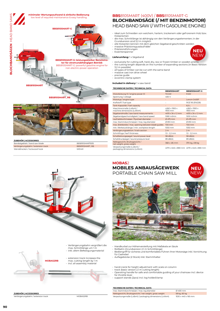 Holzmann Maschinen General Catalog Wood NR.: 20501 - Seite 90