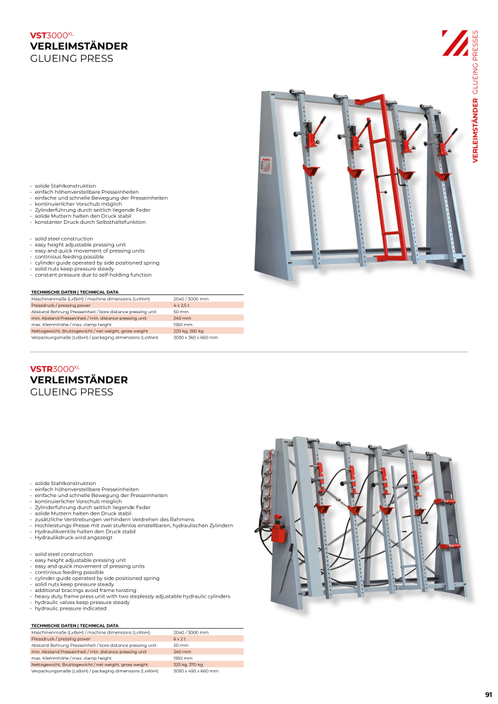 Holzmann Maschinen General Catalog Wood NEJ.: 20501 - Sida 91