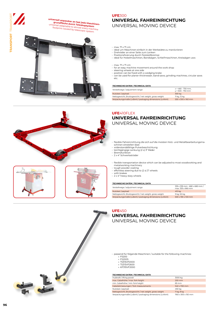 Holzmann Maschinen General Catalog Wood Č. 20501 - Strana 96