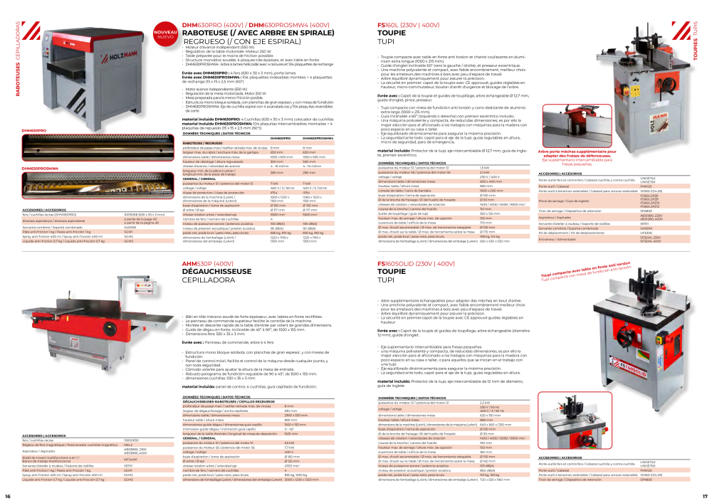 Holzmann Maschinen Catalogue général Bois Nb. : 20502 - Page 9