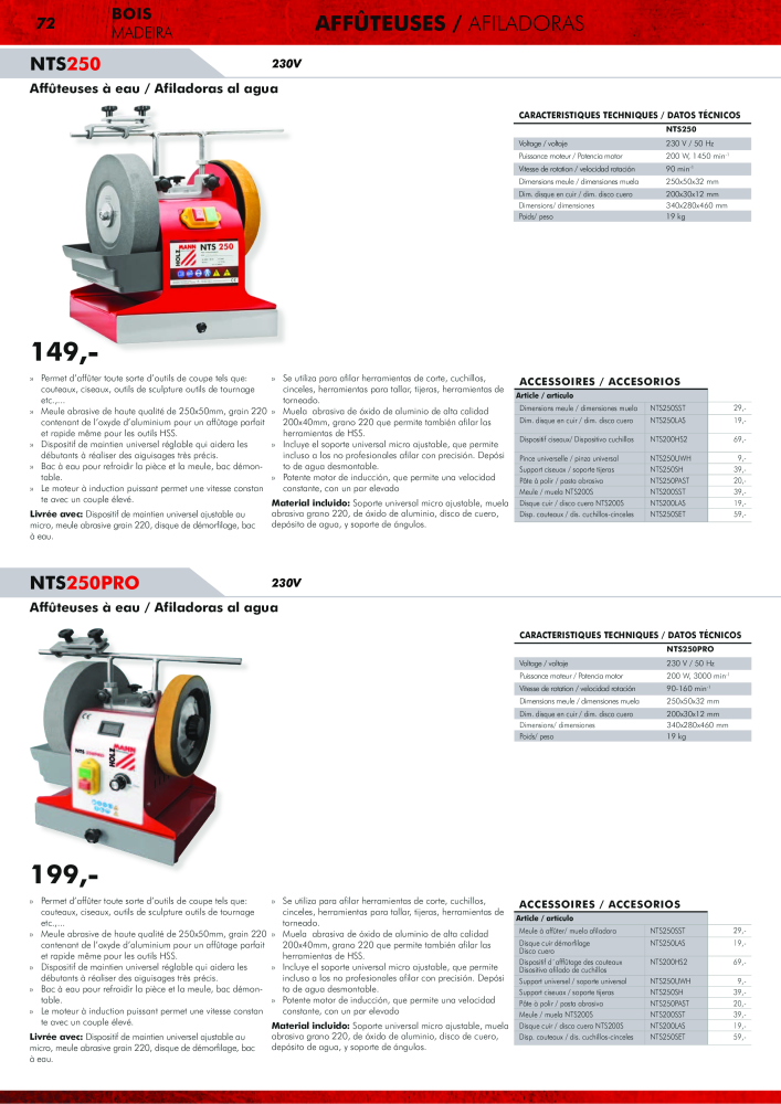 Holzmann Maschinen Catálogo general Madera Nº: 20503 - Página 72