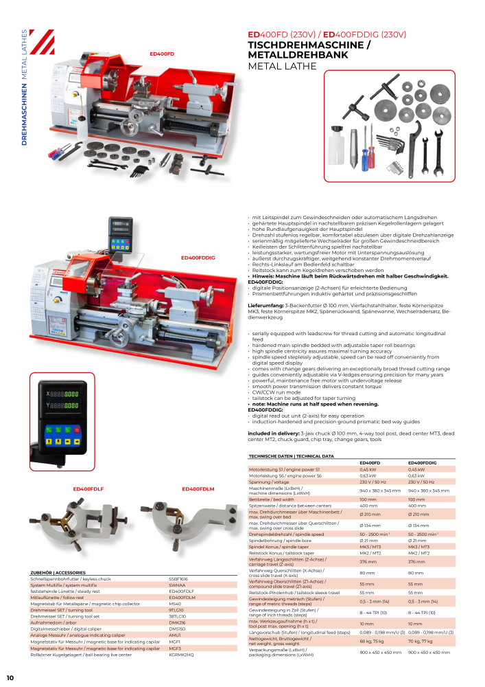 Holzmann Maschinen General Catalog Metal Nb. : 20504 - Page 10