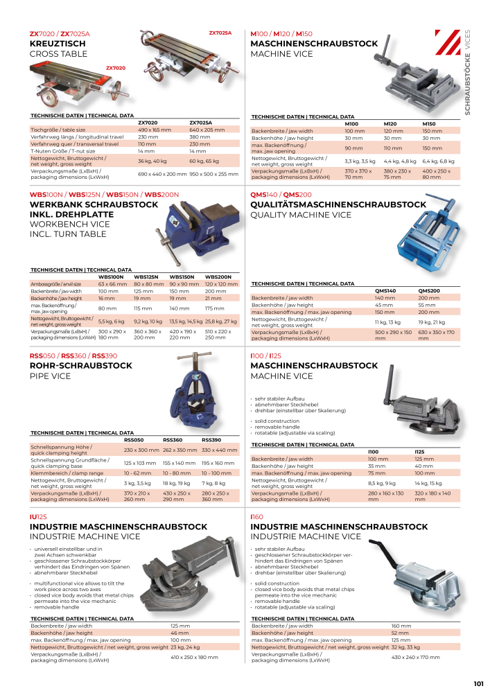 Holzmann Maschinen General Catalog Metal NEJ.: 20504 - Sida 101