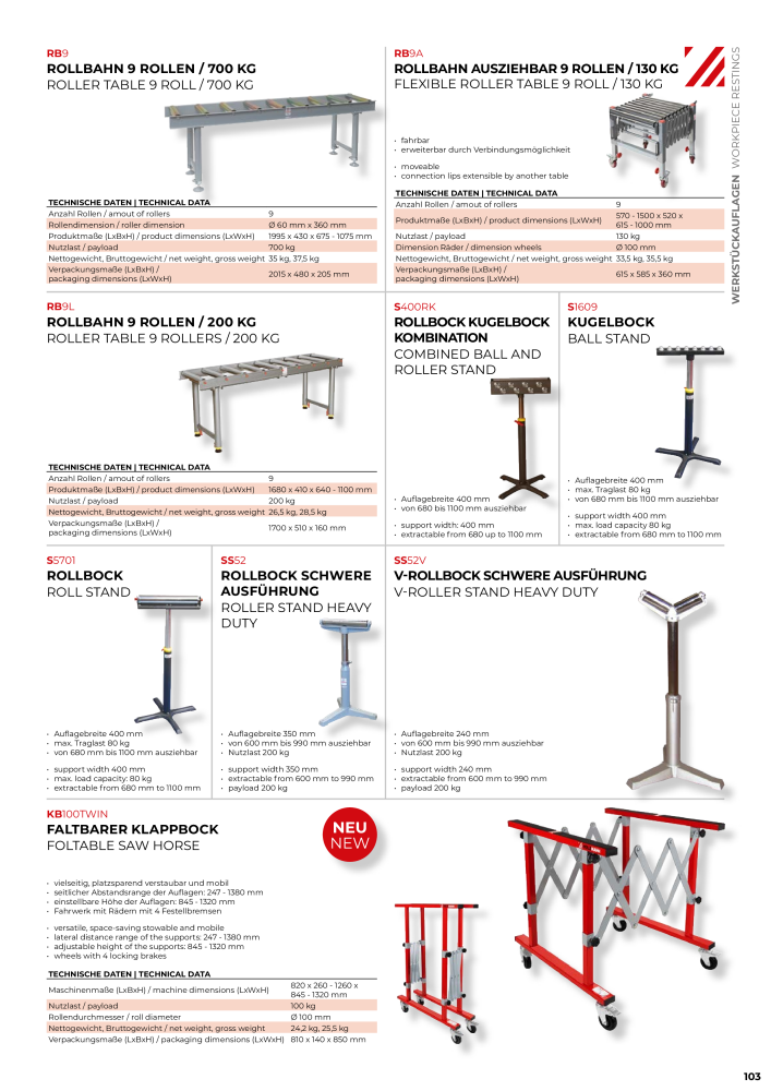 Holzmann Maschinen General Catalog Metal NEJ.: 20504 - Sida 103