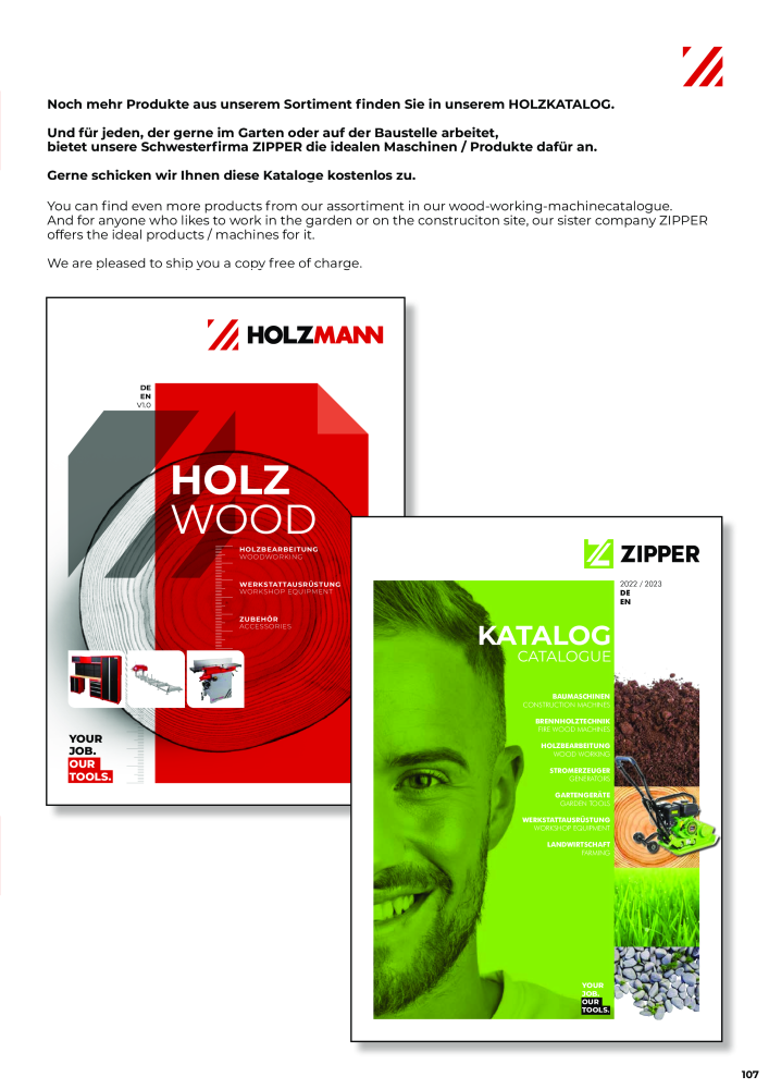 Holzmann Maschinen General Catalog Metal n.: 20504 - Pagina 107