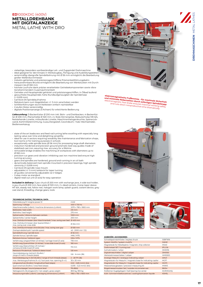 Holzmann Maschinen General Catalog Metal NR.: 20504 - Side 17