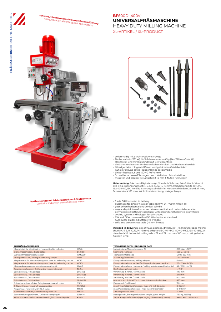 Holzmann Maschinen General Catalog Metal NEJ.: 20504 - Sida 26