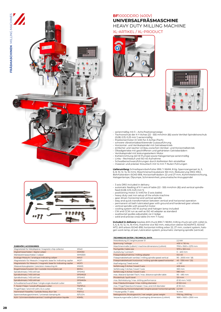 Holzmann Maschinen General Catalog Metal NR.: 20504 - Side 28