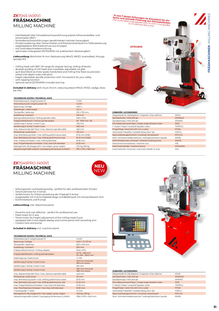 Holzmann Maschinen General Catalog Metal NR.: 20504 - Seite 31