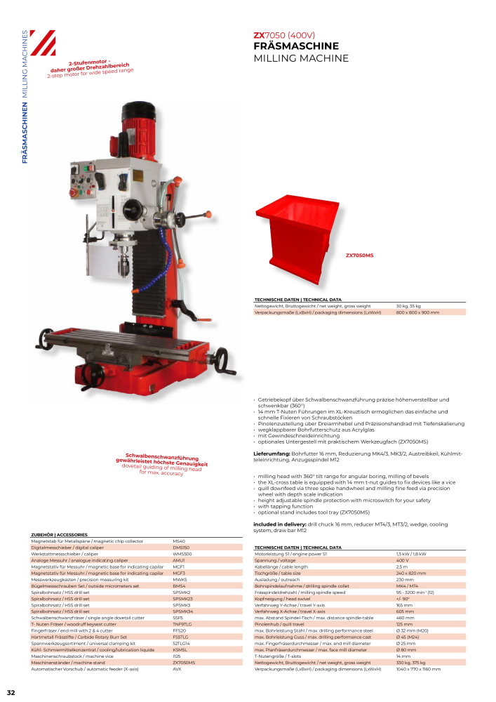 Holzmann Maschinen General Catalog Metal NR.: 20504 - Side 32