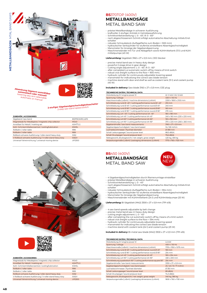 Holzmann Maschinen General Catalog Metal NR.: 20504 - Seite 48