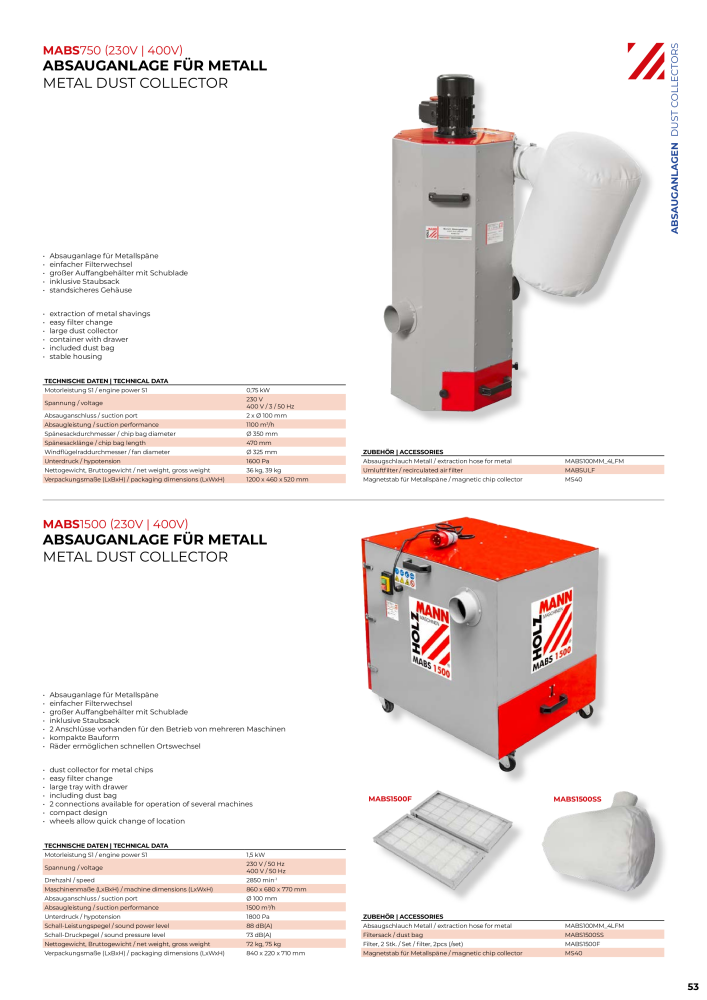 Holzmann Maschinen General Catalog Metal NR.: 20504 - Seite 53