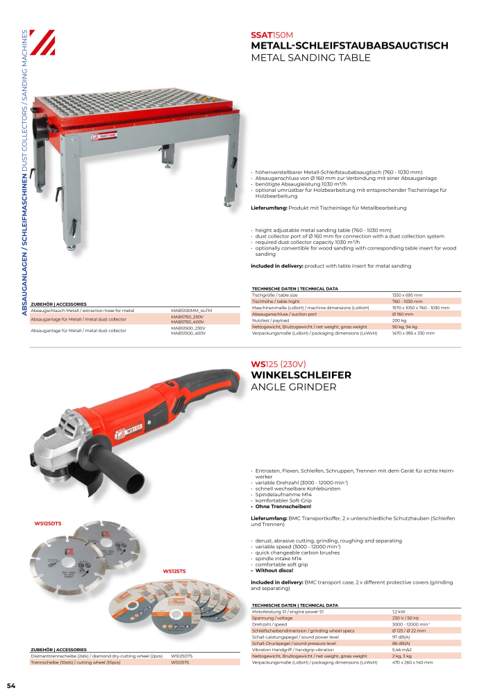 Holzmann Maschinen General Catalog Metal Nb. : 20504 - Page 54