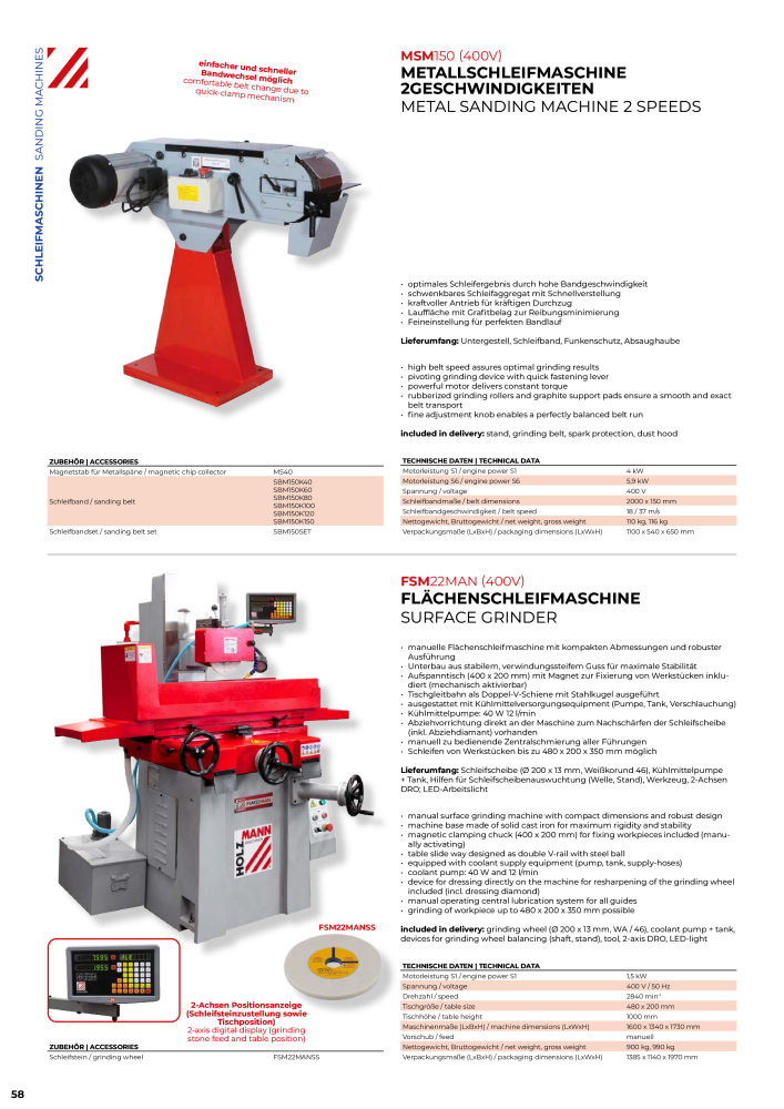 Holzmann Maschinen General Catalog Metal NR.: 20504 - Side 58