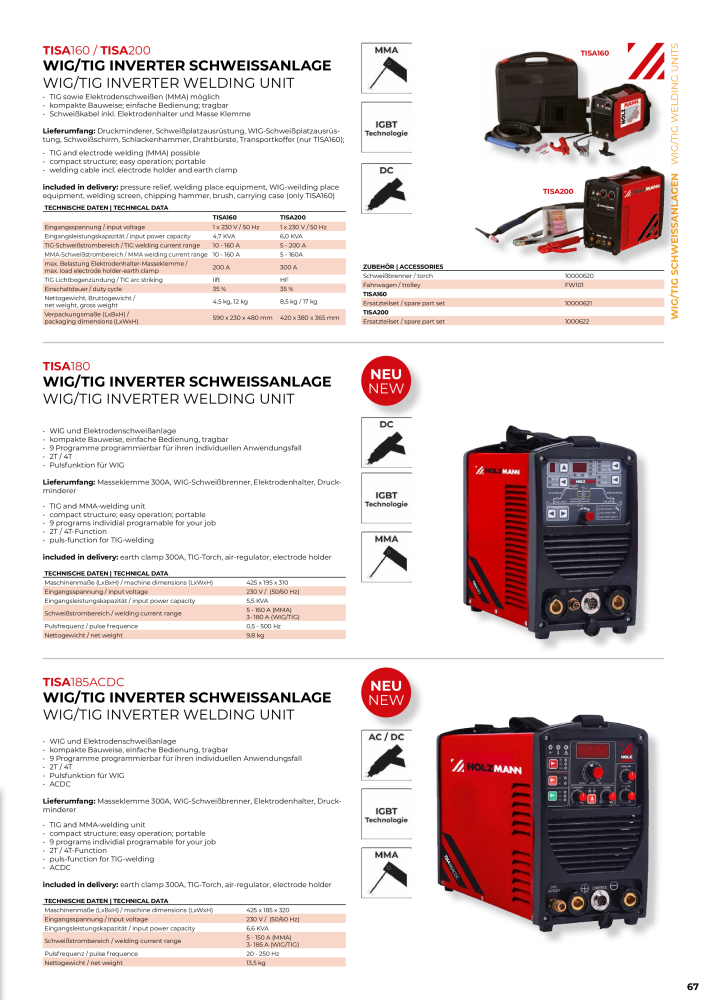 Holzmann Maschinen General Catalog Metal Nº: 20504 - Página 67